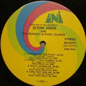 Elton John Vinyl Record Label